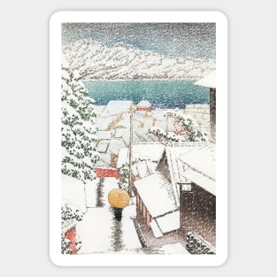 Slope of Senkoji Temple in Onomichi by Kawase Hasui Sticker